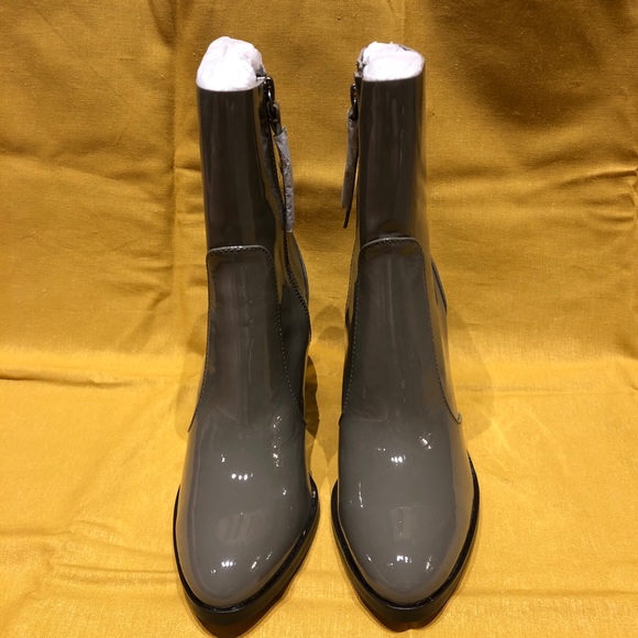 Splendid Roselyn Patent Stacked Heel Sock Boots - Picture 2 of 8